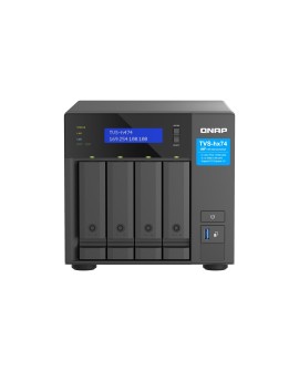 Qnap TVS-h474-PT-8G, Tower, 4 x 2.5"/3.5" SATA , Intel Pentium Gold G7400 2C/4T, 8GB (1x 8GB) DDR4 SODIMM (Max. 128GB), 2 x