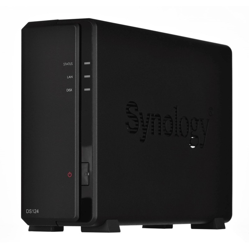NAS Synology DS124 Tower 1x (3.5" SATA HDD) Realtek RTD1619B ,1GB DDR4, 1x 1GbE RJ-45