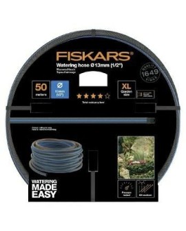 Fiskars 1027106 wąż ogrodowy 50 m Nad ziemią Niebieski, Szary