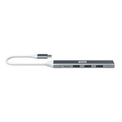 USB (3.0) hub 5-port, UH008, metalowy, Marvo