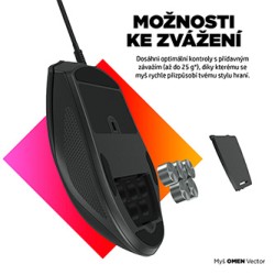 HP OMEN Vector Gaming Mysz przewodowa, czarna, 16000DPI, EOL