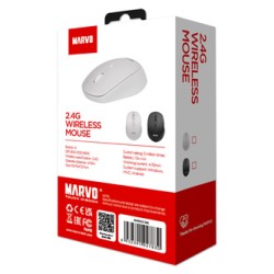 Marvo WM103WH Mysz bezprzewodowa, biała, 1600DPI