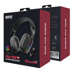 Marvo Pulz 70W słuchawki, czarna, Tri-mode