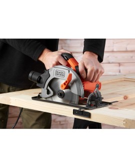 Black & Decker CS1550-QS przenośna pilarka tarczowa 19 cm Czarny, Pomarańczowy 5500 RPM 1500 W