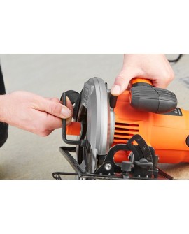 Black & Decker CS1550-QS przenośna pilarka tarczowa 19 cm Czarny, Pomarańczowy 5500 RPM 1500 W