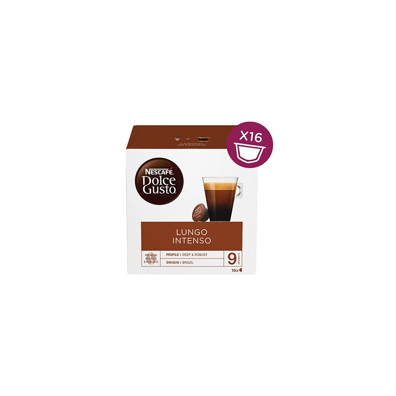 Kapsułki kawy Nescafé Dolce Gusto lungo, intenso, 3x16 kapsułek, hurtowe opakowania kartonowe