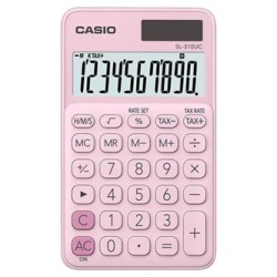 Casio Kalkulator SL 310 UC PK, różowa, 10 miejsc, podwójne zasilanie, EOL