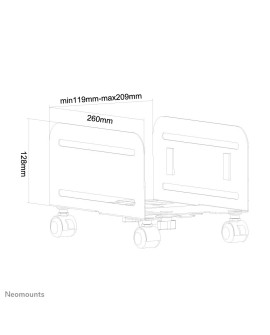 Neomounts CPU-M100BLACK uchwyt do komputera Kieszeń na kasetę na procesor Czarny