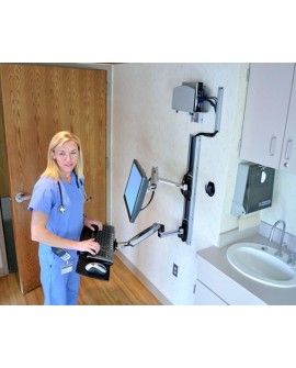 Ergotron LX WALLMOUNT SYSTEM W/CPU HOLD/MED SILV CPU HOLD 32IN 2.3-11KG