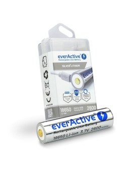 EVERACTIVE AKUMULATOR EVERACTIVE 18650 3,7V LI-ION 2600MAH MICRO USB Z ZABEZPIECZENIEM BOX EV18650-26M