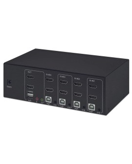 MANHATTAN PRZEŁĄCZNIK KVM HDMI/USB 4X1 DUAL-MONITO