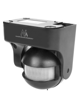 MACLEAN CZUJNIK RUCHU PIR, PODCZERWIEŃ, IP44, SZARY, ZASIĘG 12M, MAX. OBCIĄŻENIE 800/1200W MCE358 GR