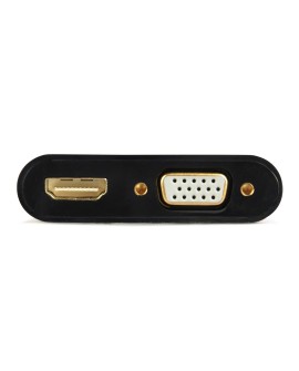 GEMBIRD KONWERTER SYGNAŁU VGA DO HDMI + VGA 0,15M, CZARNY
