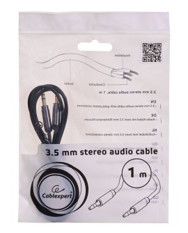 Kabel GEMBIRD CCAP-444-1M (Mini Jack M - Mini Jack M 1m kolor czarny)