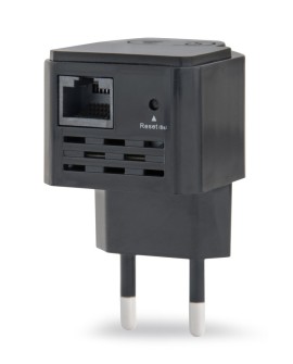 GEMBIRD WIFI REPEATER MINI WNP-RP300-03-BK B/G/N300 + GNIAZDO RJ45, DO GNIAZDKA 230V, CZARNY