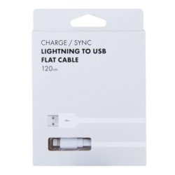 Avacom USB kabel (2.0), USB A M - Apple Lightning M, 1.2m, płaski, biały, box, 120 cm, biały