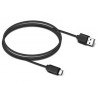 Avacom USB kabel (2.0), USB A M - USB C (M), 1m, czarny