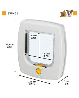 FERPLAST Swing 3 - drzwiczki dla zwierząt, brązowe