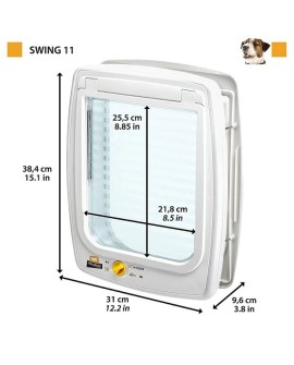 FERPLAST SWING 11 TUNNEL GREY - drzwiczki dla średnich psów szare