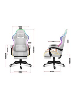 Fotel gamingowy Huzaro Force 4.7 RGB White
