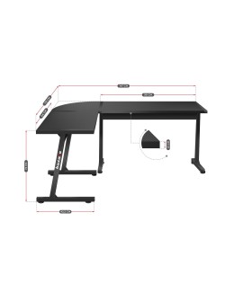 Biurko gamingowe Huzaro Hero 6.0 Black