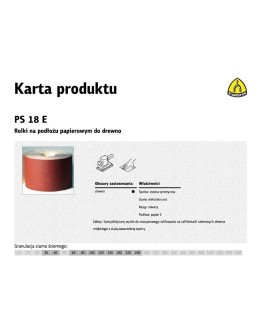 KLINGSPOR ROLKA NA PODŁOŻU PAPIEROWYM PS18E 150mm gr.120 (50mb)
