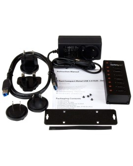StarTech.com ST7300U3M huby i koncentratory USB 3.2 Gen 1 (3.1 Gen 1) Type-B 5000 Mbit/s Czarny