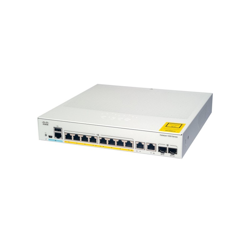 Cisco Catalyst C1000-8P-2G-L łącza sieciowe Zarządzany L2 Gigabit Ethernet (10/100/1000) Obsługa PoE Szary