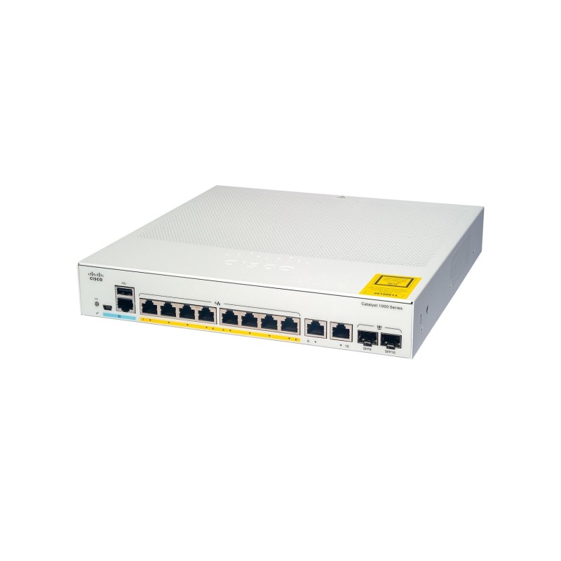 Cisco Catalyst C1000-8FP-E-2G-L łącza sieciowe Zarządzany L2 Gigabit Ethernet (10/100/1000) Obsługa PoE Szary
