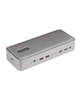 StarTech.com 129UE-USBC-KVM-DOCK przełącznik KVM Srebrny
