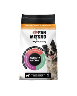 PAN MIĘSKO Specjalne potrzeby Mobility & Active (dorosły) chrupki M - Karma sucha dla psa - 9kg