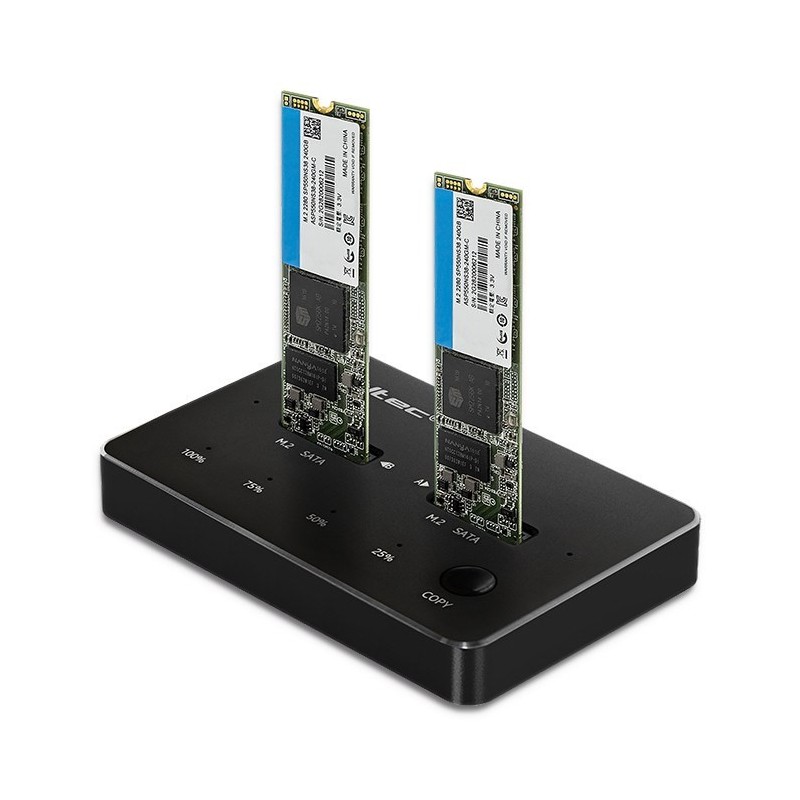 QOLTEC STACJA DOKUJĄCA DYSKÓW 2X SSD M.2 SATA | NGFF | USB TYP C