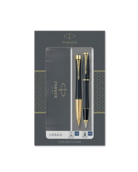 Parker-Zestaw długopis+pióro Urban czarne GT