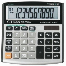 Kalkulator 136x134x28mm CITIZEN Business Pro Line CT500VII szary solarne+bateria LR44