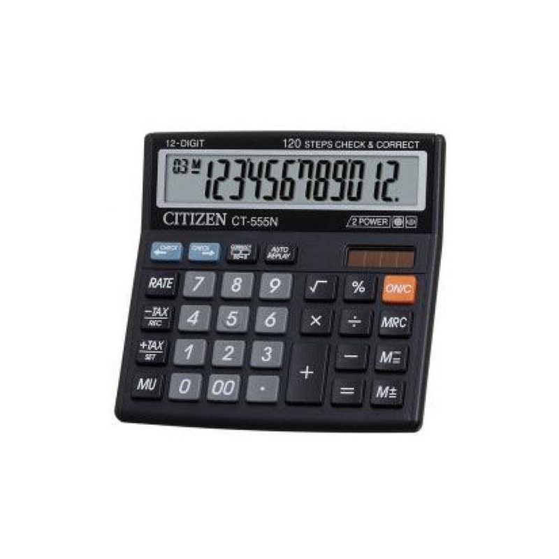 Kalkulator 130x129x34mm CITIZEN Business Pro Line CT555N czarny solarne+bateria LR1130