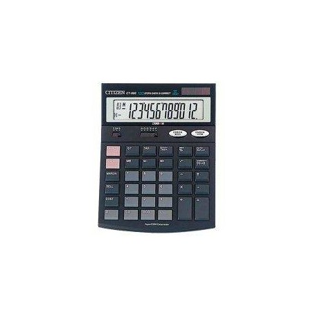 Kalkulator 188x142x37mm CITIZEN Business Pro Line CT666N czarny solarne+bateria LR44