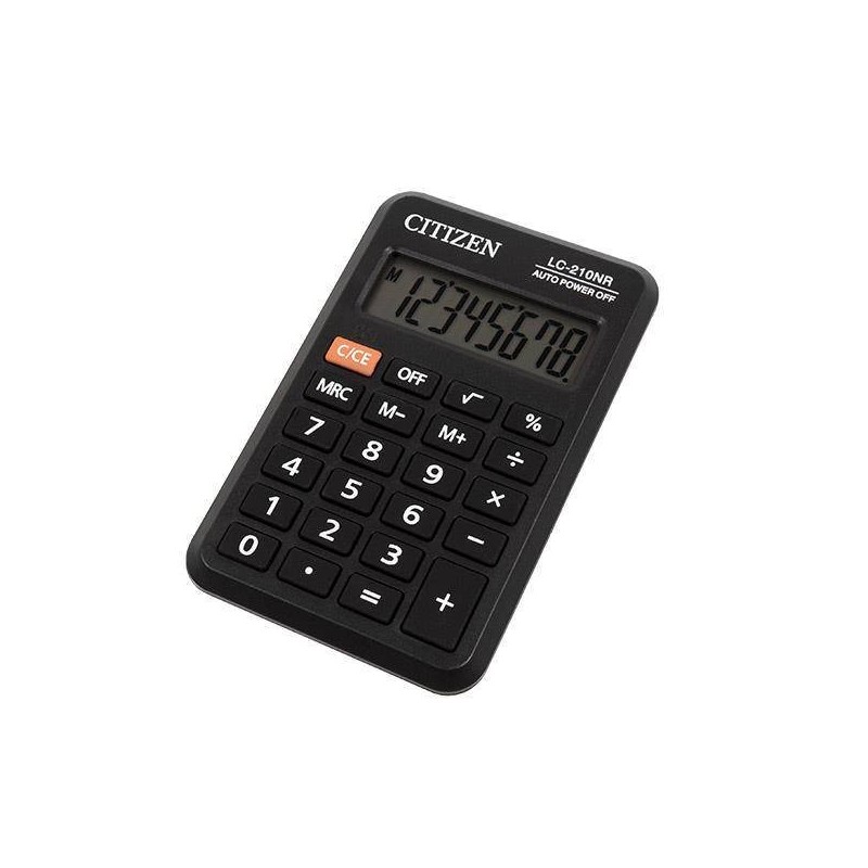 Kalkulator kieszonkowy 88x58x11mm CITIZEN Business Line LC110NR czarny bateria LR1130