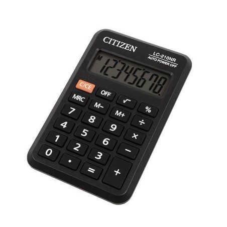 Kalkulator kieszonkowy 88x58x11mm CITIZEN Business Line LC110NR czarny bateria LR1130