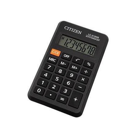 Kalkulator kieszonkowy 114x69x14mm CITIZEN Business Line LC310NR czarny bateria LR1130