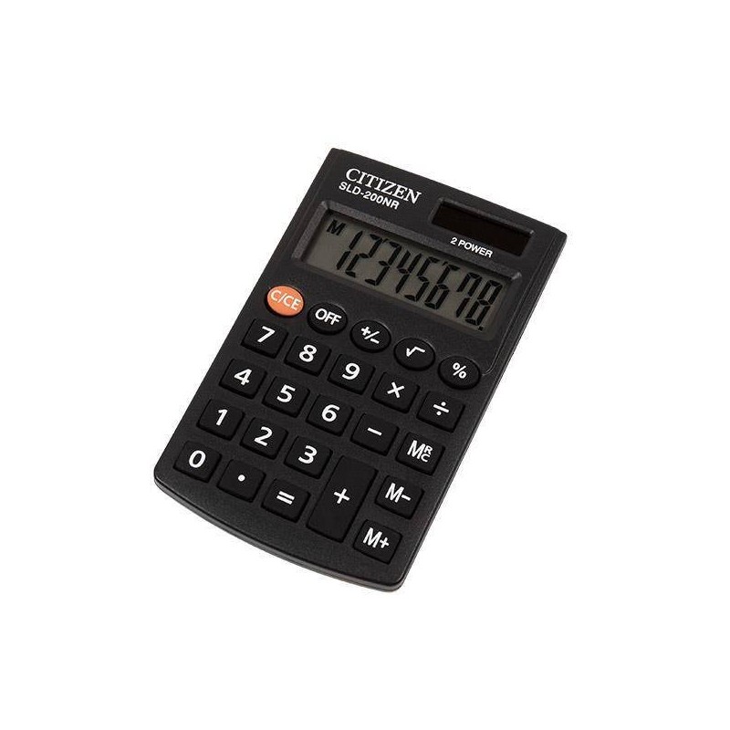 Kalkulator kieszonkowy 98x62x10mm CITIZEN Business Pro Line SLD200NR czarny solarne+bateria LR1130