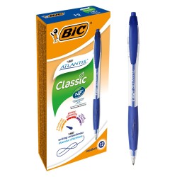 Długopis automatyczny z gumowym uchwytem BIC ATLANTIS CLASSIC 8871311 niebieski 1.0mm