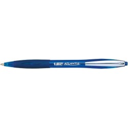 Długopis automatyczny z metalowym klipem z gumowym uchwytem BIC ATLANTIS SOFT 9021322 niebieski 1.0mm niebieska obudowa