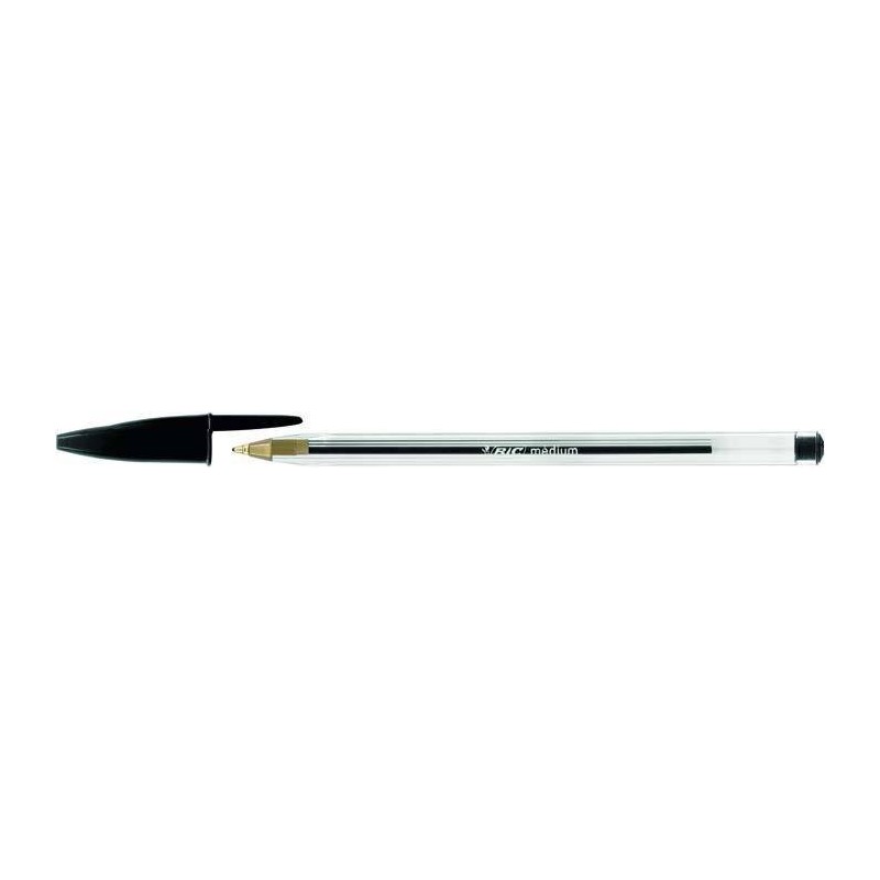Długopis jednorazowy BIC CRISTAL ORIGINAL 847897 czarny 1.0mm przezroczysta obudowa