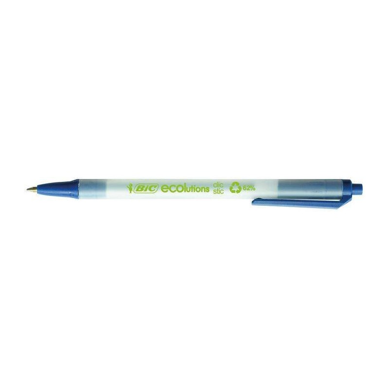 Długopis automatyczny BIC ECOLUTIONS CLIC STIC 8806891 niebieski 1.0mm przezroczysta obudowa