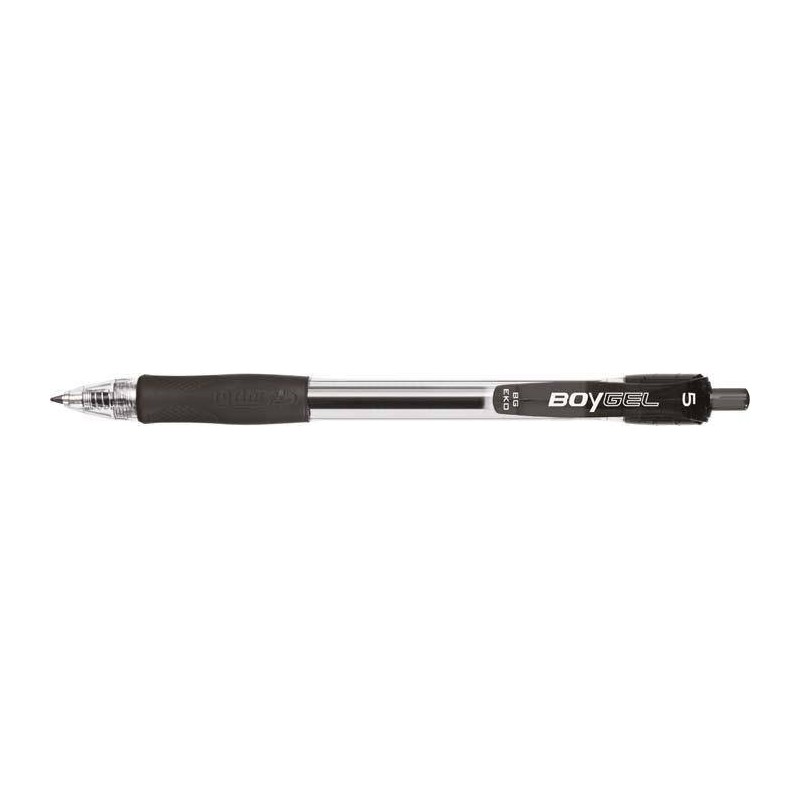 Długopis żelowy automatyczny z gumowym uchwytem RYSTOR BOY GEL EKO 422-000 czarny 0.5