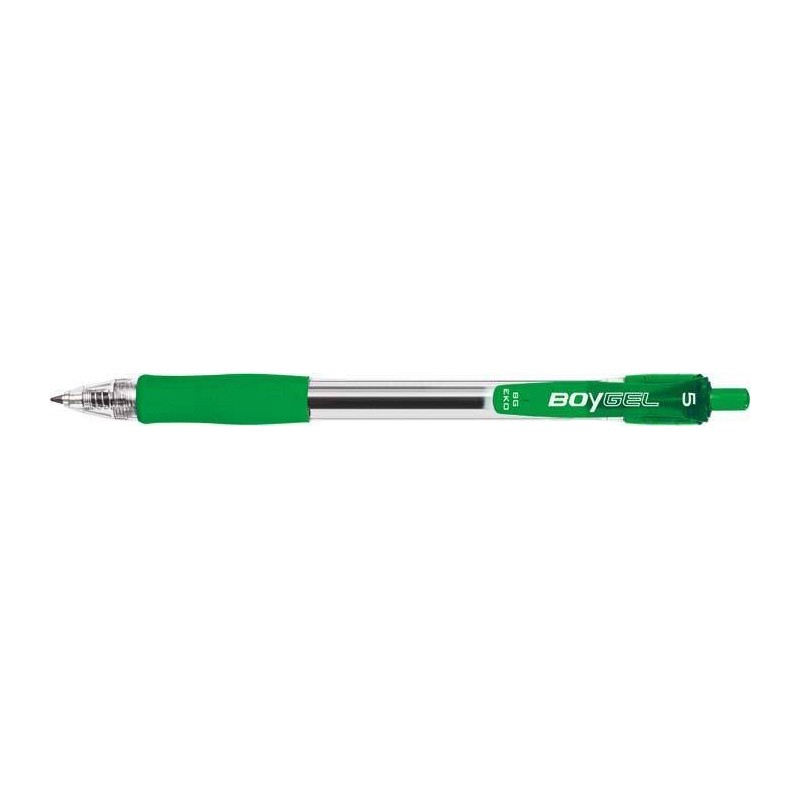 Długopis żelowy automatyczny z gumowym uchwytem RYSTOR BOY GEL EKO 422-003 zielony 0.5