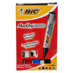 Marker permanentny BIC MARKING 2000 ECOLUTIONS 8209112 mix*4 okrągła 1.7mm 4szt