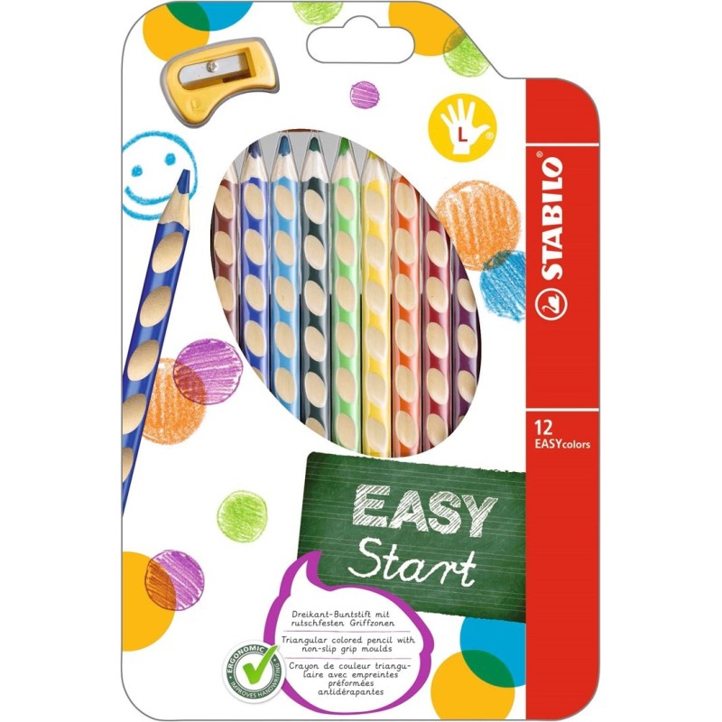 Kredki drewniane STABILO EASYcolors L etui z zawieszką 12 szt.