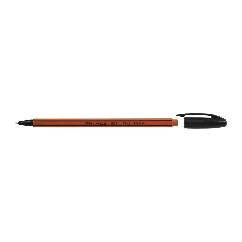 Długopis jednorazowy TOMA PRYMUS TO-021CZA czarny 0.7 ob. pomarańczowa