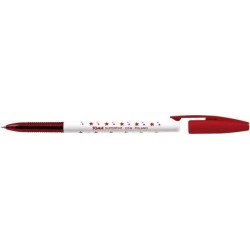 Długopis jednorazowy TOMA SUPERFINE TO-059 2 2 czerwony 0.5 ob. w gwiazdki